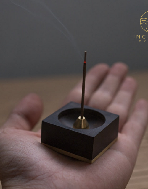 Load image into Gallery viewer, Minimalist Black Incense Stick Holder by incenseocean
