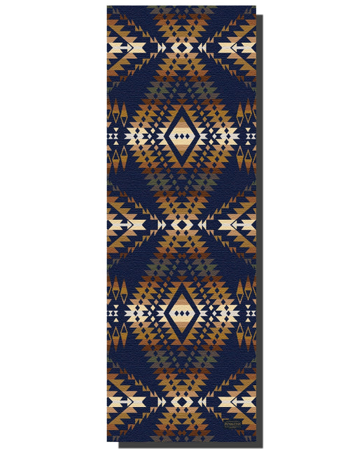 Load image into Gallery viewer, Ascend Yoga Mat Pendleton Mission Trail Navy Mat by Yune Yoga
