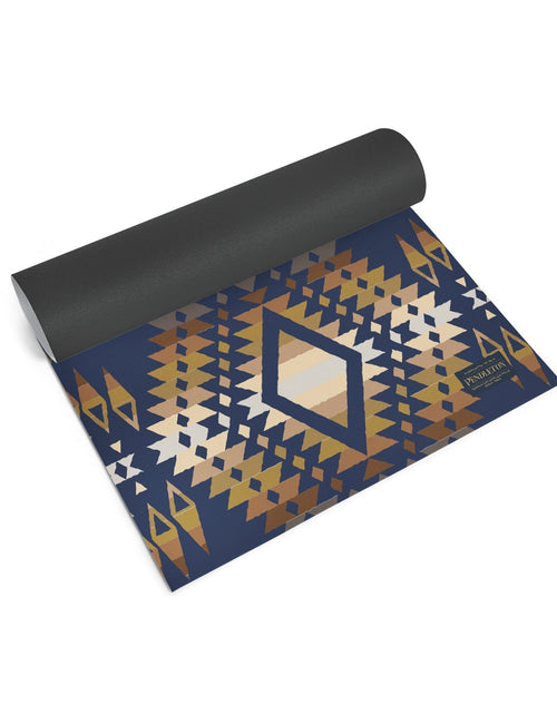 Load image into Gallery viewer, Ascend Yoga Mat Pendleton Mission Trail Navy Mat by Yune Yoga
