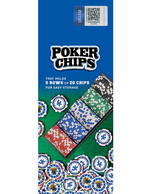 Load image into Gallery viewer, Kentucky Wildcats 100 Piece Poker Chips by MasterPieces Puzzle Company INC
