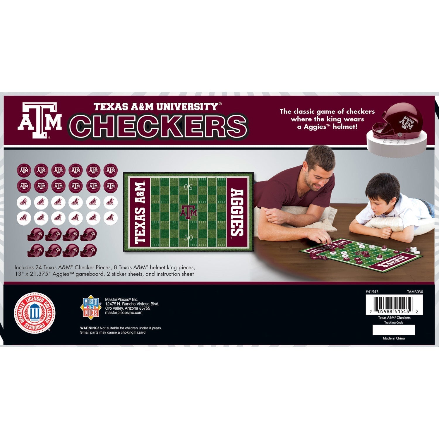 Texas A&M Aggies Checkers Board Game by MasterPieces Puzzle Company INC