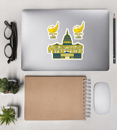 #Decentralize Everything - Michael Rufo For Congress Bubble-free stickers by Proud Libertarian