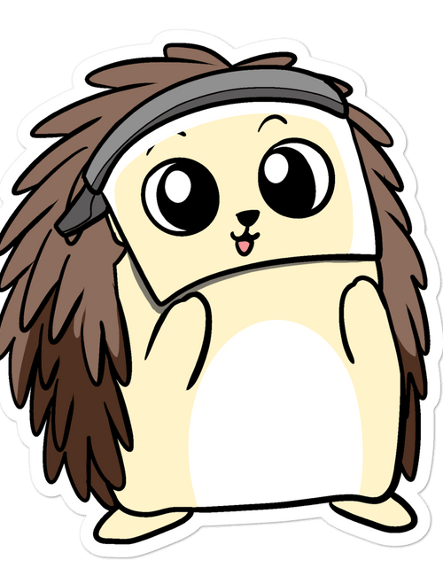 Load image into Gallery viewer, FaceShield Porcupine Cartoon - Bubble-free stickers by Proud Libertarian

