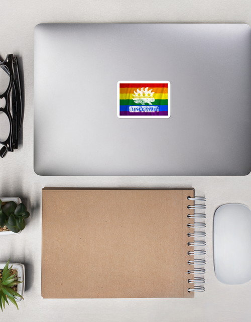 Load image into Gallery viewer, Libertarian Party LGBT Pride Since 1971 Bubble-free stickers by Proud Libertarian
