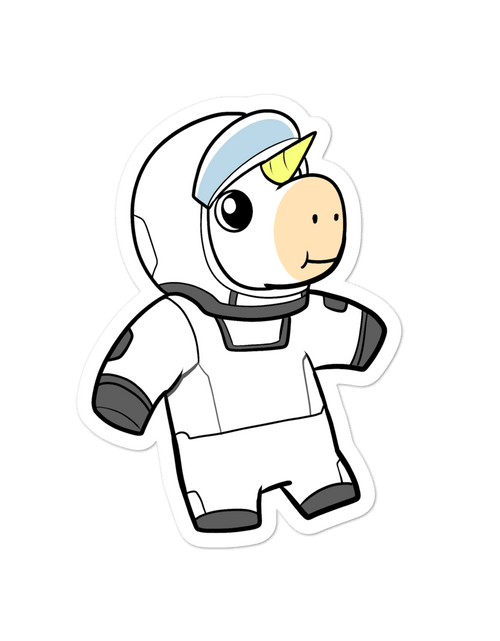 Load image into Gallery viewer, Space Unicorn Cartoon - Bubble-free stickers by Proud Libertarian
