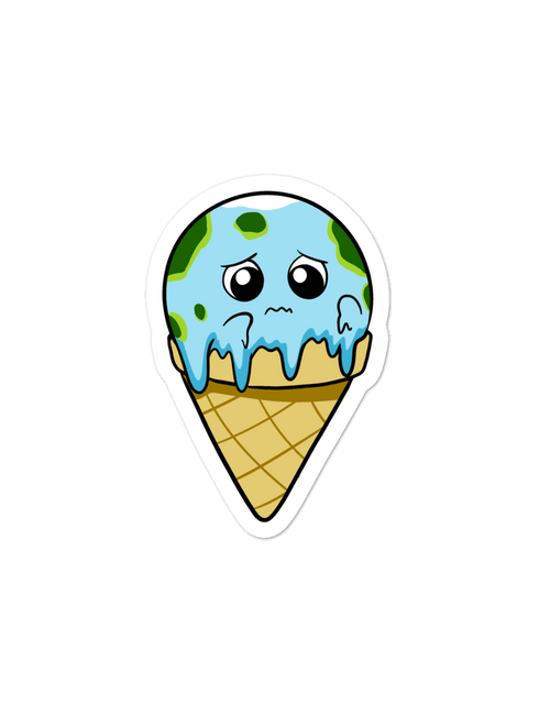 Load image into Gallery viewer, Global Meltdown Cartoon - Bubble-free stickers by Proud Libertarian
