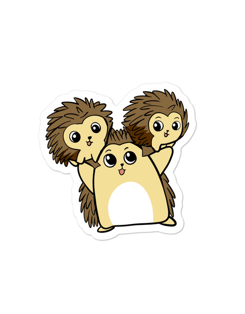 Load image into Gallery viewer, Raising Young Libertarians Porcupine Cartoon - Bubble-free stickers by Proud Libertarian
