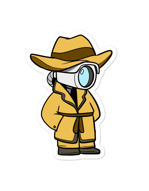 Load image into Gallery viewer, Don't Spy on Me Cartoon - Bubble-free stickers by Proud Libertarian
