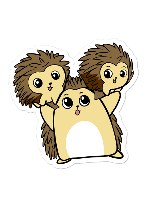 Load image into Gallery viewer, Raising Young Libertarians Porcupine Cartoon - Bubble-free stickers by Proud Libertarian
