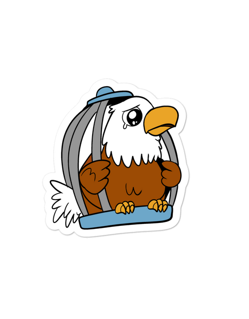 Load image into Gallery viewer, Caged Freedom Cartoon Bubble-free stickers by Proud Libertarian
