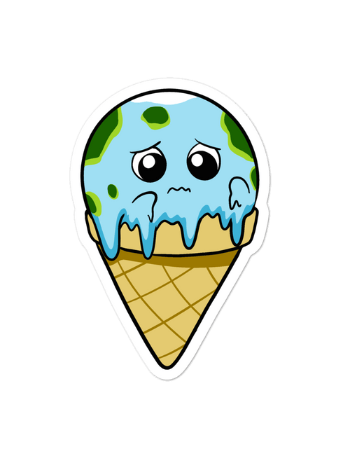 Load image into Gallery viewer, Global Meltdown Cartoon - Bubble-free stickers by Proud Libertarian
