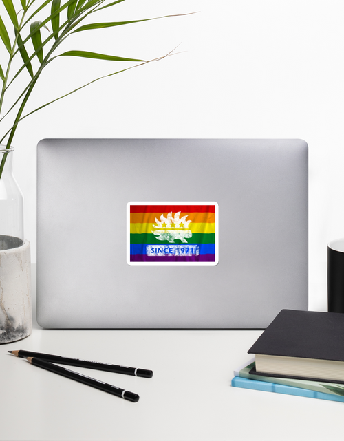 Load image into Gallery viewer, Libertarian Party LGBT Pride Since 1971 Bubble-free stickers by Proud Libertarian
