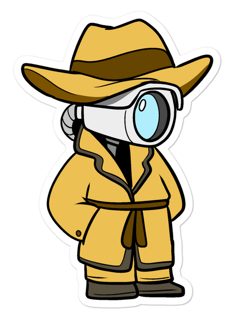 Load image into Gallery viewer, Don't Spy on Me Cartoon - Bubble-free stickers by Proud Libertarian
