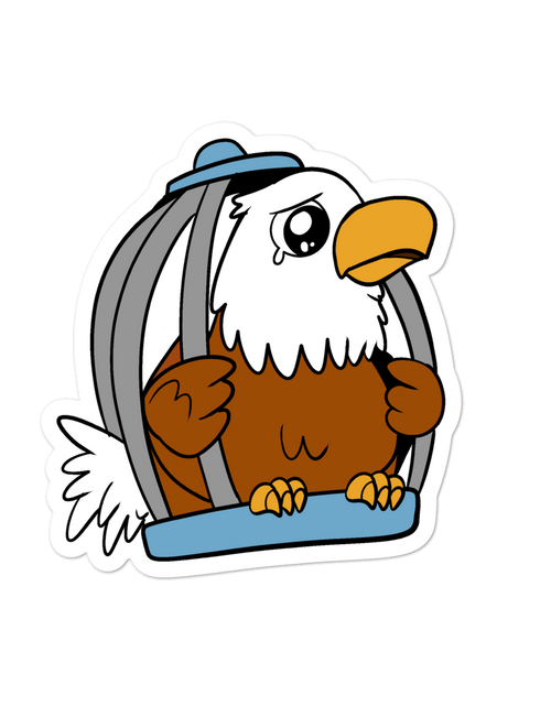 Load image into Gallery viewer, Caged Freedom Cartoon Bubble-free stickers by Proud Libertarian
