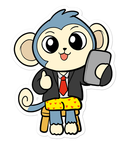 Liberty at Work From Home Cartoon - Bubble-free stickers by Proud Libertarian