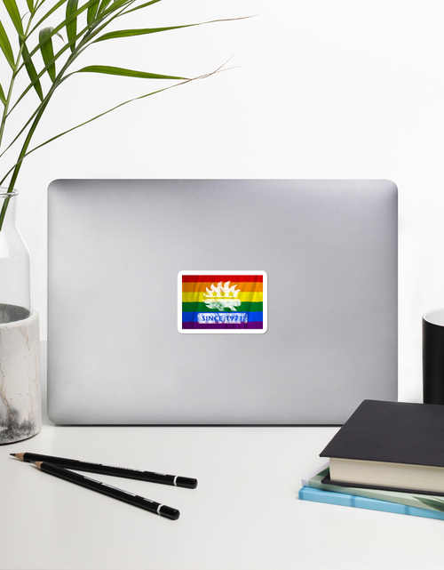 Load image into Gallery viewer, Libertarian Party LGBT Pride Since 1971 Bubble-free stickers by Proud Libertarian
