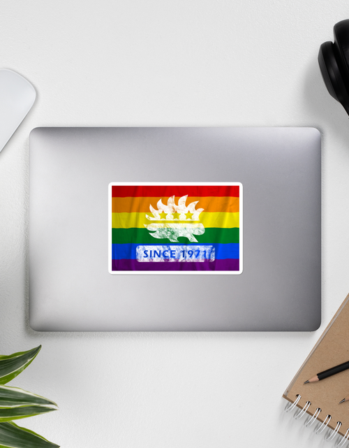 Load image into Gallery viewer, Libertarian Party LGBT Pride Since 1971 Bubble-free stickers by Proud Libertarian
