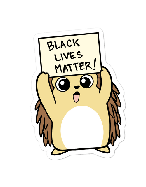Load image into Gallery viewer, Black Lives Matter Porcupine Cartoon - Bubble-free stickers by Proud Libertarian
