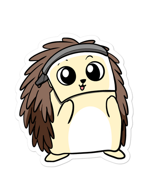Load image into Gallery viewer, FaceShield Porcupine Cartoon - Bubble-free stickers by Proud Libertarian

