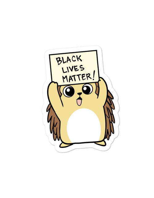 Load image into Gallery viewer, Black Lives Matter Porcupine Cartoon - Bubble-free stickers by Proud Libertarian
