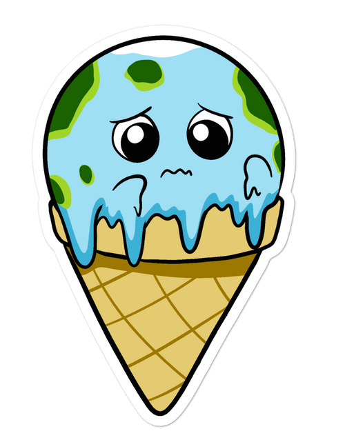 Load image into Gallery viewer, Global Meltdown Cartoon - Bubble-free stickers by Proud Libertarian
