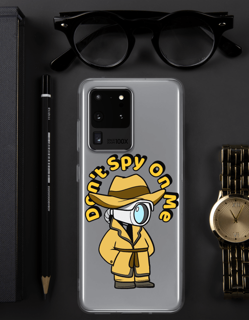 Load image into Gallery viewer, Don't Spy on Me Cartoon Samsung Case by Proud Libertarian
