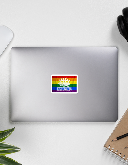 Load image into Gallery viewer, Libertarian Party LGBT Pride Since 1971 Bubble-free stickers by Proud Libertarian
