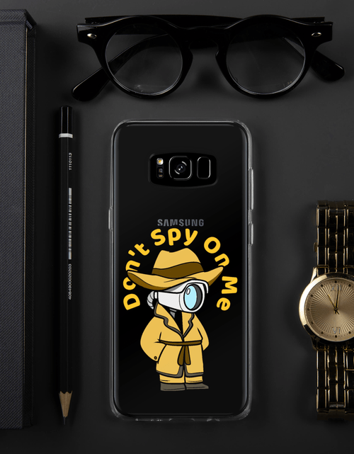 Load image into Gallery viewer, Don't Spy on Me Cartoon Samsung Case by Proud Libertarian
