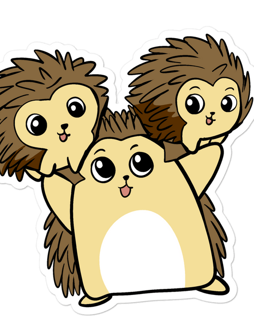 Load image into Gallery viewer, Raising Young Libertarians Porcupine Cartoon - Bubble-free stickers by Proud Libertarian
