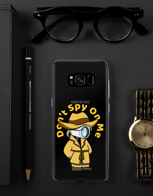 Load image into Gallery viewer, Don't Spy on Me Cartoon Samsung Case by Proud Libertarian
