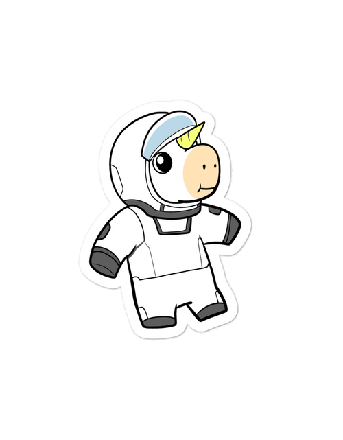 Load image into Gallery viewer, Space Unicorn Cartoon - Bubble-free stickers by Proud Libertarian
