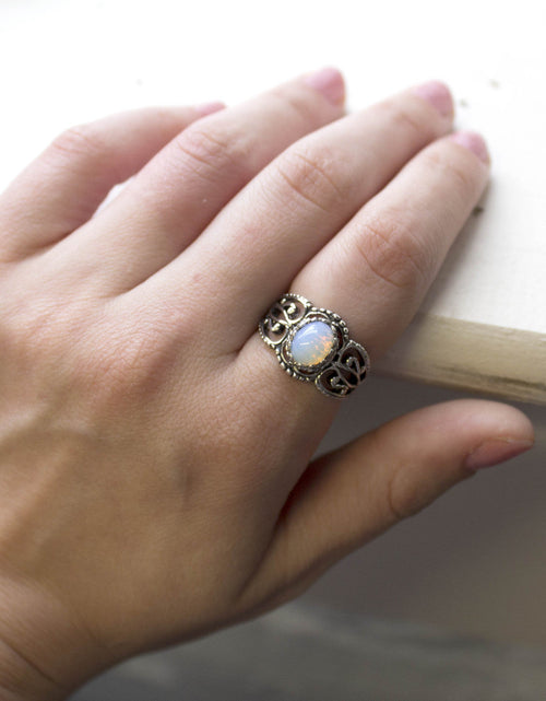 Load image into Gallery viewer, Vintage Jewelry Genuine Jade Ring Antiqued 18kt Yellow Gold Electroplated Made in the USA by PVD Vintage Jewelry
