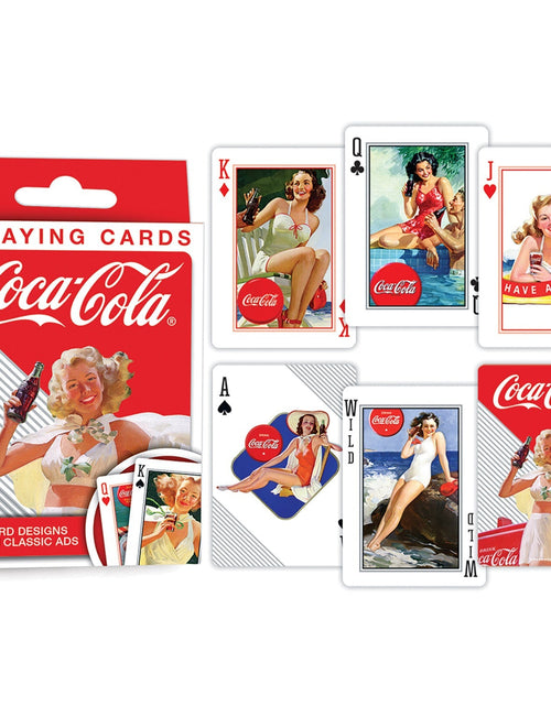 Load image into Gallery viewer, Coca-Cola Classic Ads Playing Cards - 54 Card Deck by MasterPieces Puzzle Company INC
