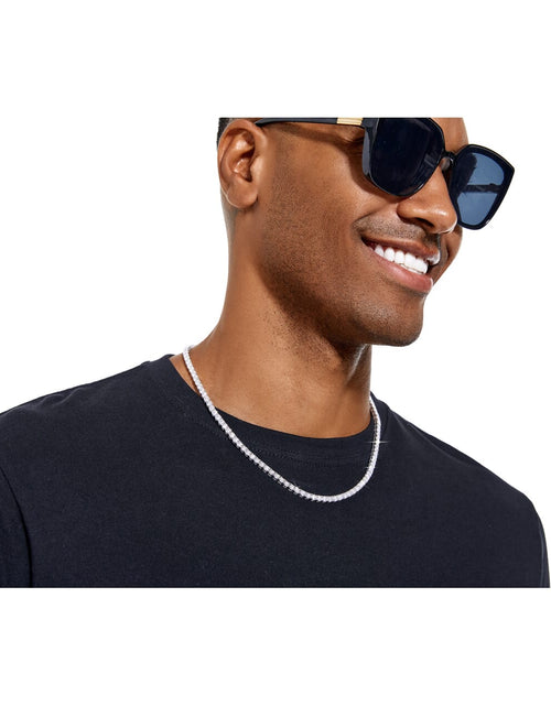 Load image into Gallery viewer, S925 Moissanite Diamond Tennis Chain Necklace in White Gold - 4mm by Bling Proud | Urban Jewelry Online Store

