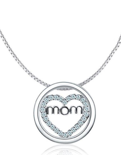 Load image into Gallery viewer, Mom Necklace Heart Circle Of Love Silver Finished Necklace by Hollywood Sensation®
