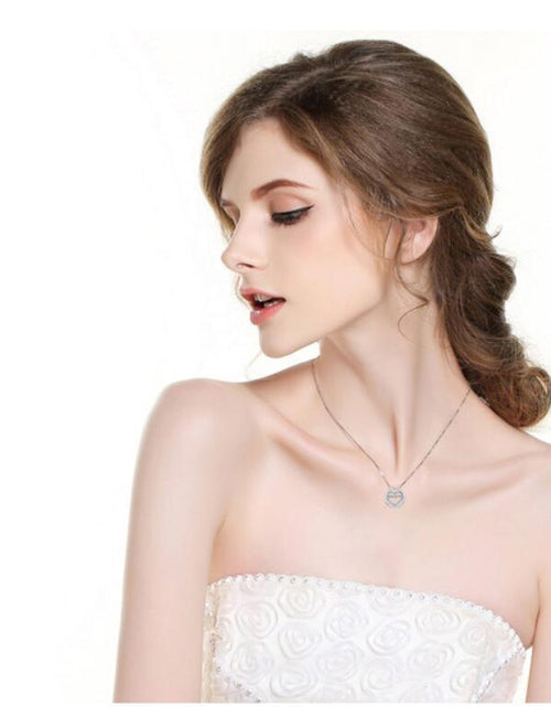 Load image into Gallery viewer, Mom Necklace Heart Circle Of Love Silver Finished Necklace by Hollywood Sensation®
