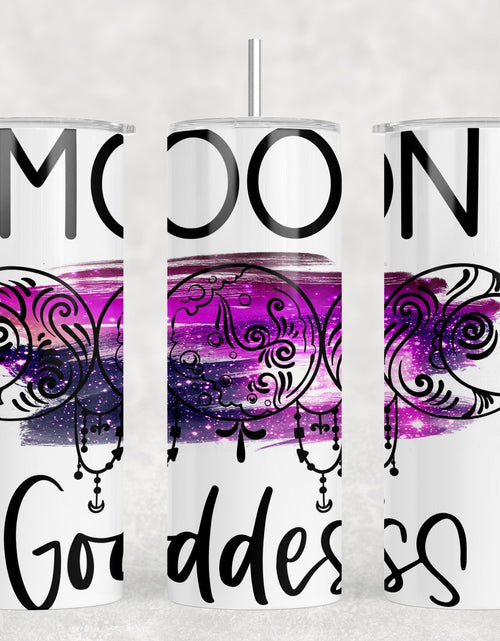 Load image into Gallery viewer, Moon Goddess - 20 oz Steel Skinny Tumbler - Optional Blue Tooth Speaker - Speaker Color will Vary by Rowdy Ridge Co
