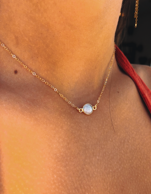 Load image into Gallery viewer, Moonstone Necklace by Toasted Jewelry
