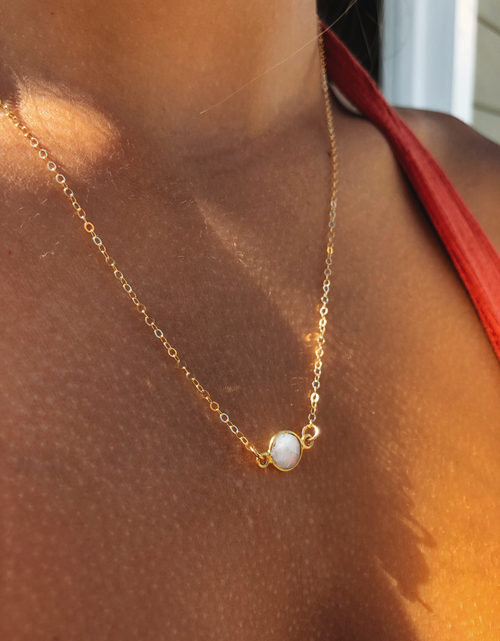 Load image into Gallery viewer, Moonstone Necklace by Toasted Jewelry
