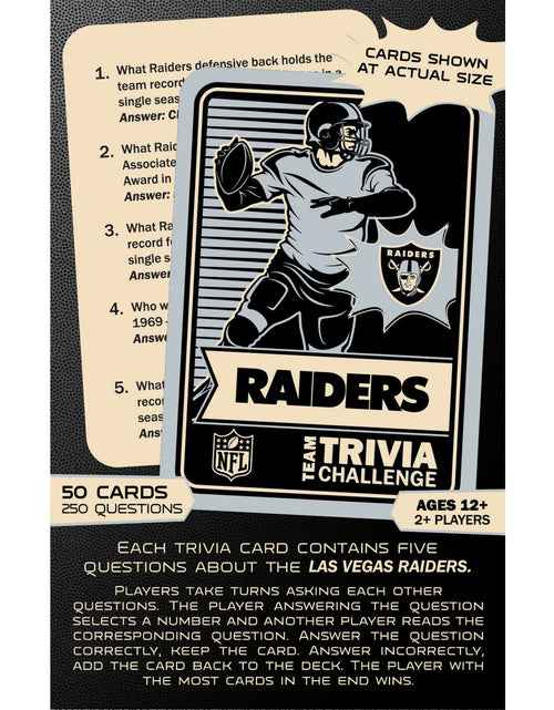 Load image into Gallery viewer, Las Vegas Raiders Trivia Challenge by MasterPieces Puzzle Company INC
