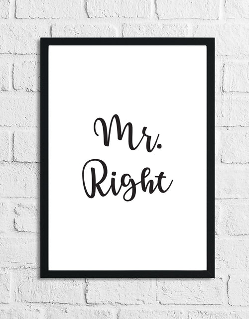 Load image into Gallery viewer, Mr Right Mrs Always Right Bedroom Simple Decor Set Of 2 Prints by WinsterCreations™ Official Store

