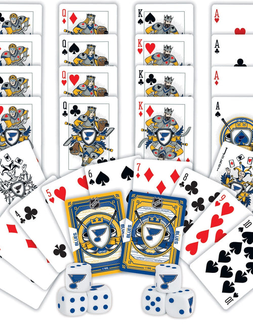 Load image into Gallery viewer, St. Louis Blues - 2-Pack Playing Cards &amp; Dice Set by MasterPieces Puzzle Company INC
