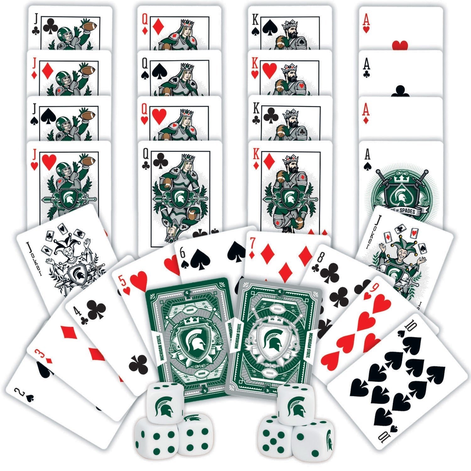 Michigan State Spartans - 2-Pack Playing Cards & Dice Set by MasterPieces Puzzle Company INC