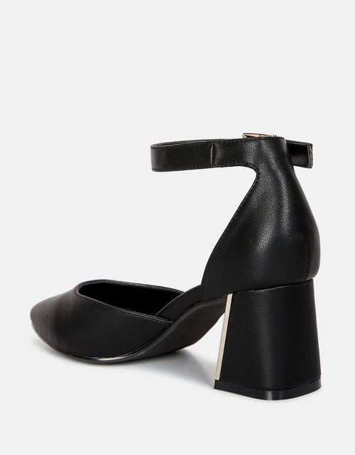 Load image into Gallery viewer, myla faux leather metallic sling heeled sandals by London Rag
