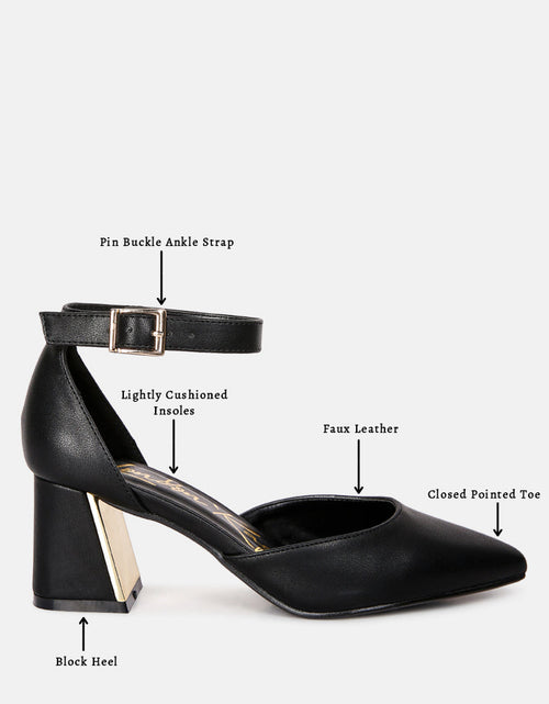 Load image into Gallery viewer, myla faux leather metallic sling heeled sandals by London Rag
