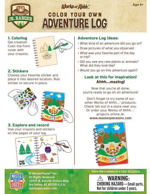 Load image into Gallery viewer, Jr. Ranger - Adventure Log Wood Craft &amp; Paint Kit by MasterPieces Puzzle Company INC
