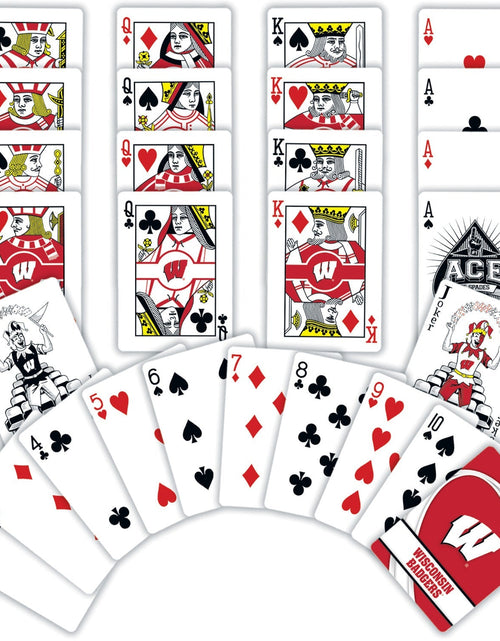 Load image into Gallery viewer, Wisconsin Badgers Playing Cards - 54 Card Deck by MasterPieces Puzzle Company INC

