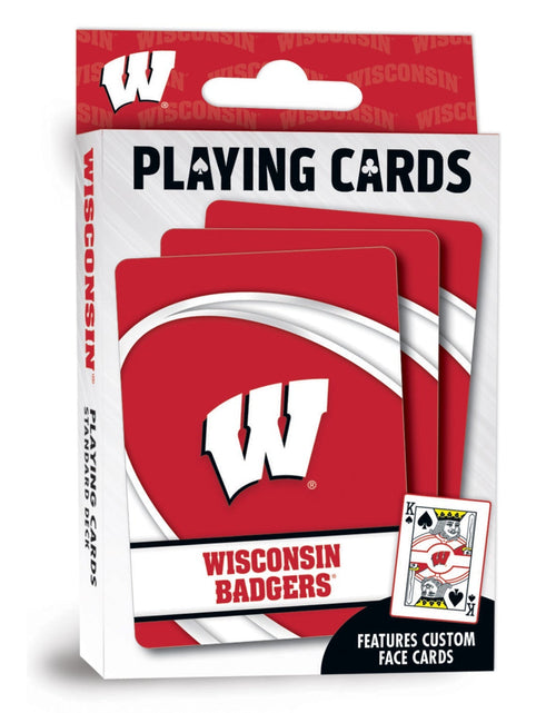Load image into Gallery viewer, Wisconsin Badgers Playing Cards - 54 Card Deck by MasterPieces Puzzle Company INC
