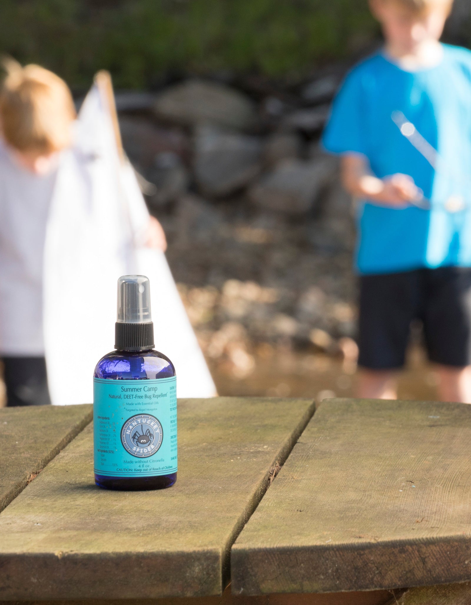 Summer Camp Bug Repellent Spray for Kids by Nantucket Spider & Nantucket Footprint