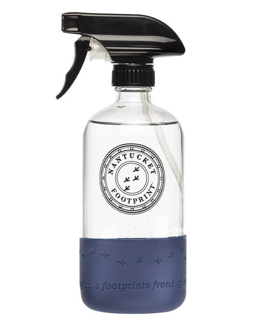 Load image into Gallery viewer, Reusable 16 oz Glass Spray Bottle (Empty) with Silicone Cushion Base by Nantucket Spider &amp; Nantucket Footprint
